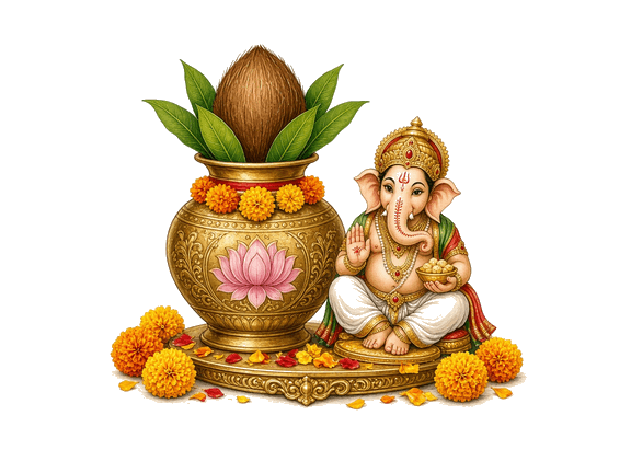 Auspicious kalasha for Subha Muhurtham